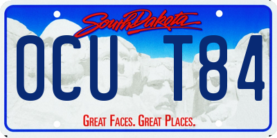 SD license plate 0CUT84