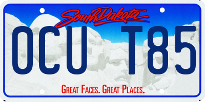 SD license plate 0CUT85
