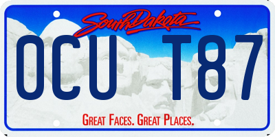 SD license plate 0CUT87