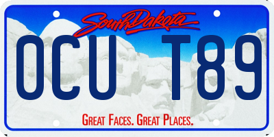 SD license plate 0CUT89