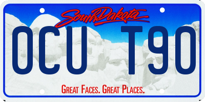 SD license plate 0CUT90