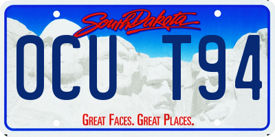 SD license plate 0CUT94