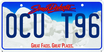 SD license plate 0CUT96