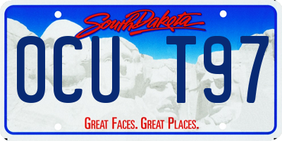 SD license plate 0CUT97