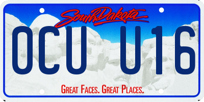 SD license plate 0CUU16