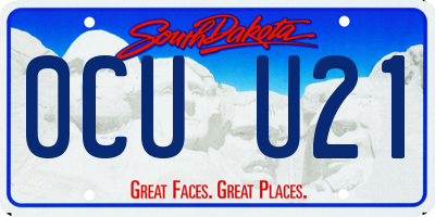 SD license plate 0CUU21