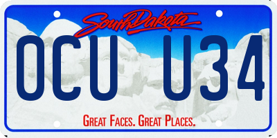 SD license plate 0CUU34
