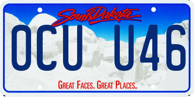 SD license plate 0CUU46
