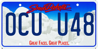 SD license plate 0CUU48