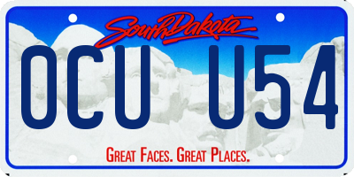 SD license plate 0CUU54