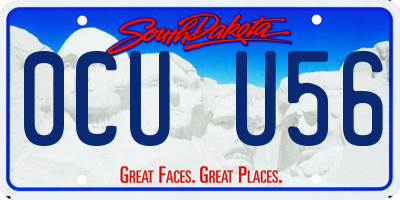 SD license plate 0CUU56