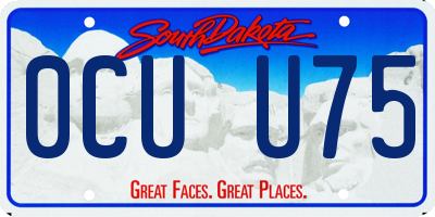 SD license plate 0CUU75