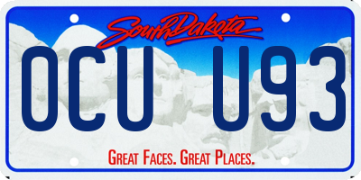 SD license plate 0CUU93