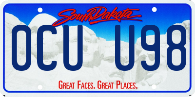 SD license plate 0CUU98