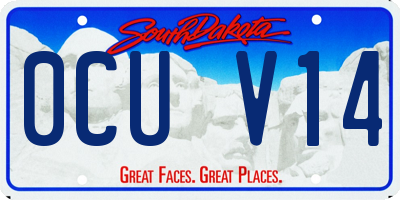 SD license plate 0CUV14