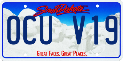 SD license plate 0CUV19