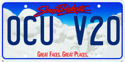 SD license plate 0CUV20