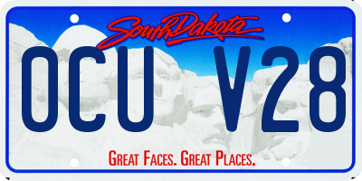 SD license plate 0CUV28