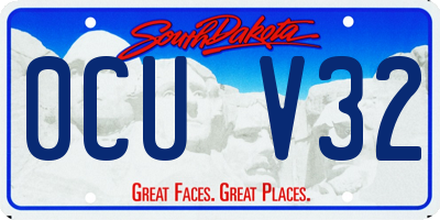 SD license plate 0CUV32