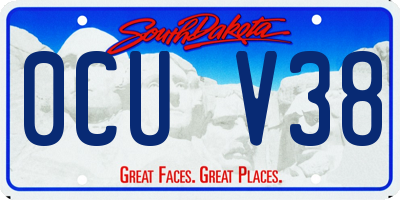 SD license plate 0CUV38