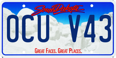 SD license plate 0CUV43