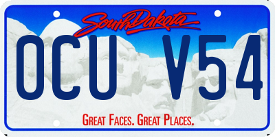 SD license plate 0CUV54