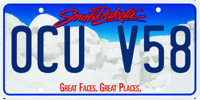 SD license plate 0CUV58