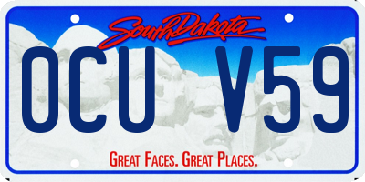 SD license plate 0CUV59