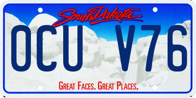 SD license plate 0CUV76
