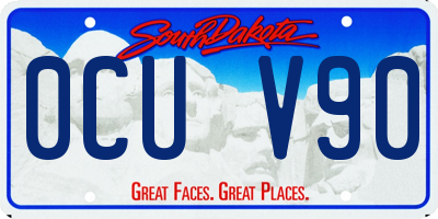 SD license plate 0CUV90