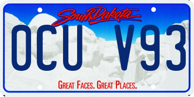SD license plate 0CUV93