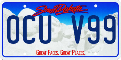 SD license plate 0CUV99