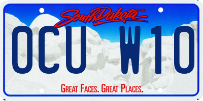 SD license plate 0CUW10