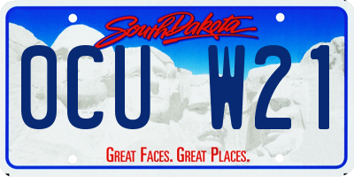 SD license plate 0CUW21