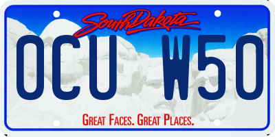 SD license plate 0CUW50