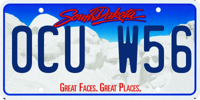 SD license plate 0CUW56
