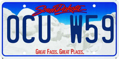 SD license plate 0CUW59