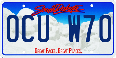 SD license plate 0CUW70