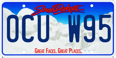 SD license plate 0CUW95