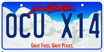 SD license plate 0CUX14