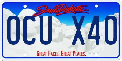 SD license plate 0CUX40