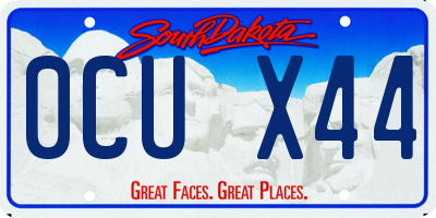 SD license plate 0CUX44