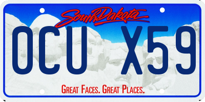 SD license plate 0CUX59