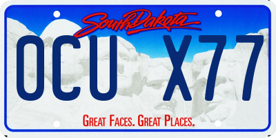 SD license plate 0CUX77