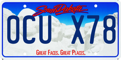 SD license plate 0CUX78