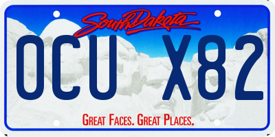 SD license plate 0CUX82