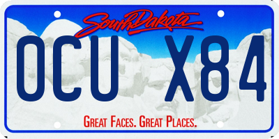 SD license plate 0CUX84