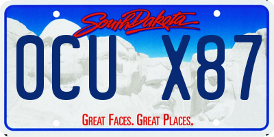 SD license plate 0CUX87