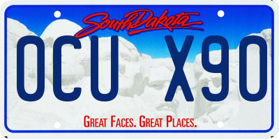 SD license plate 0CUX90