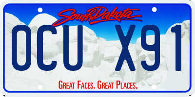 SD license plate 0CUX91